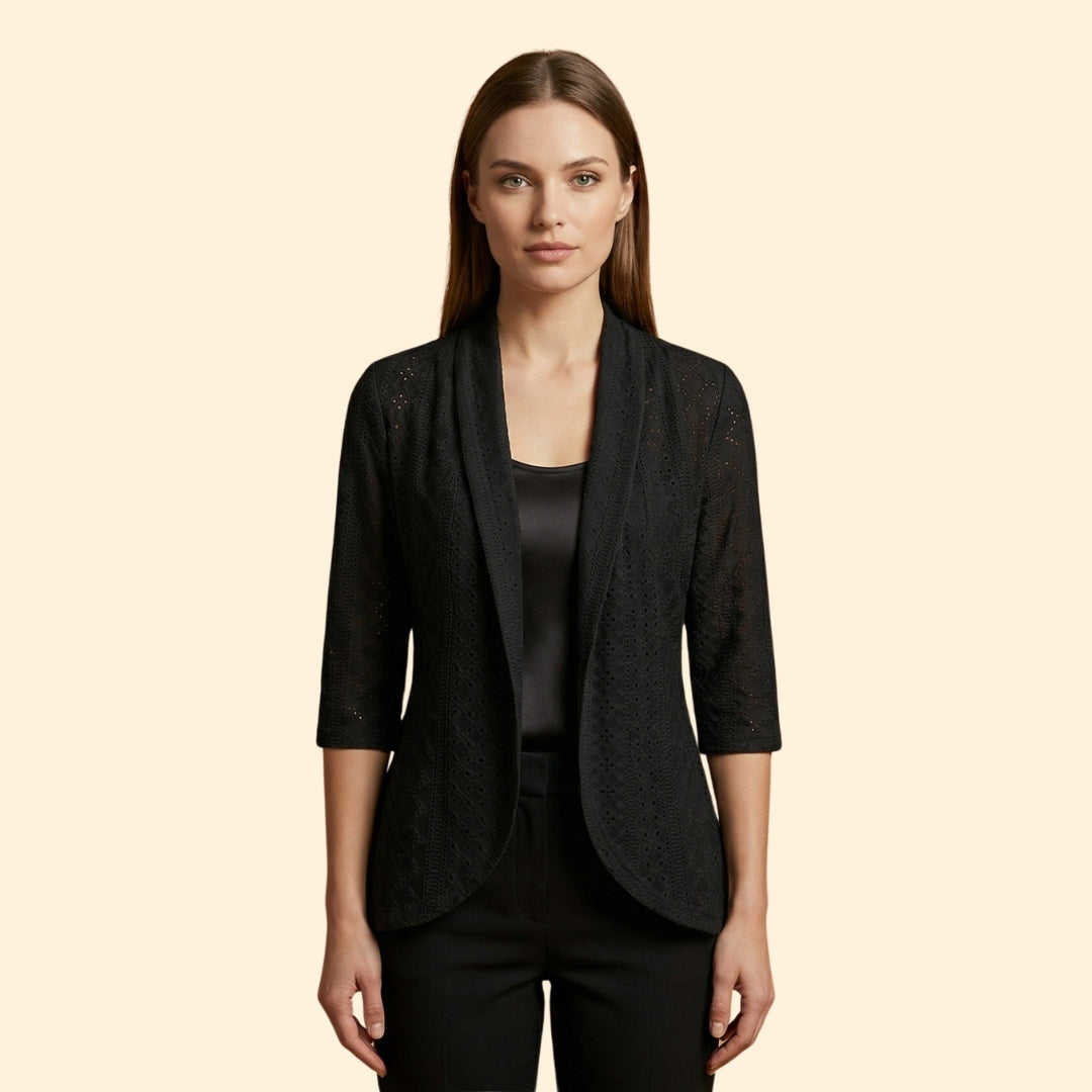 Women's Eyelet Drape Coat