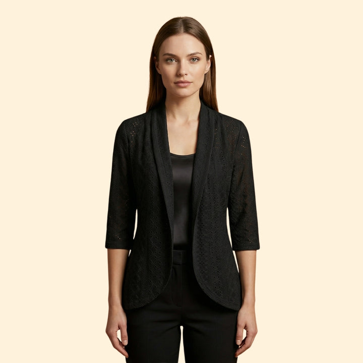Women's Eyelet Drape Coat