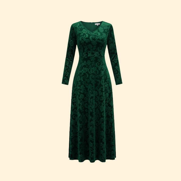 Women's V Neck Midi Wedding Guest Occasion Dress