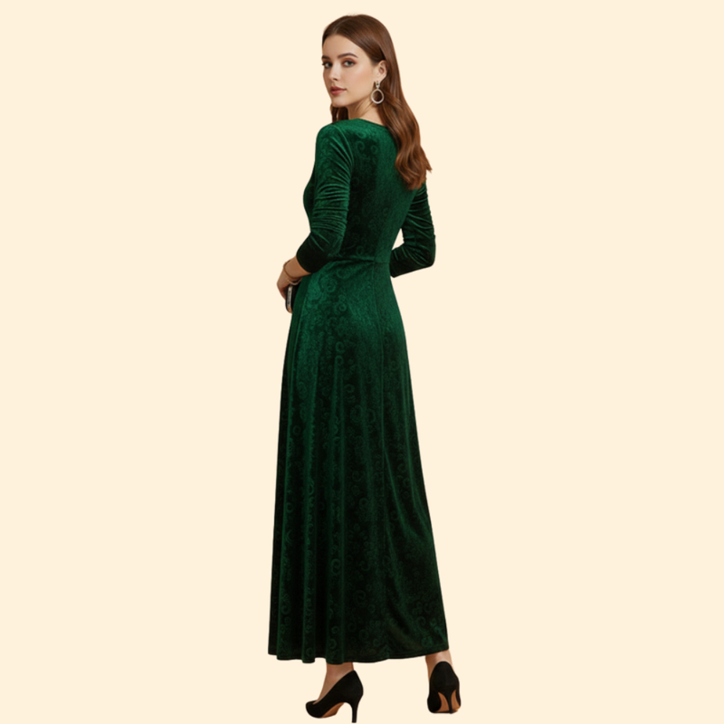 Women's V Neck Midi Wedding Guest Occasion Dress