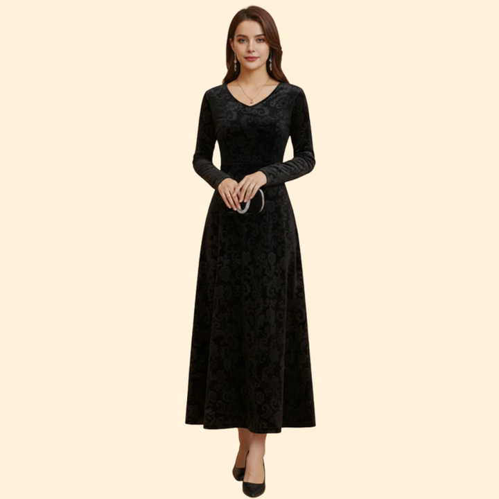 Women's V Neck Midi Wedding Guest Occasion Dress