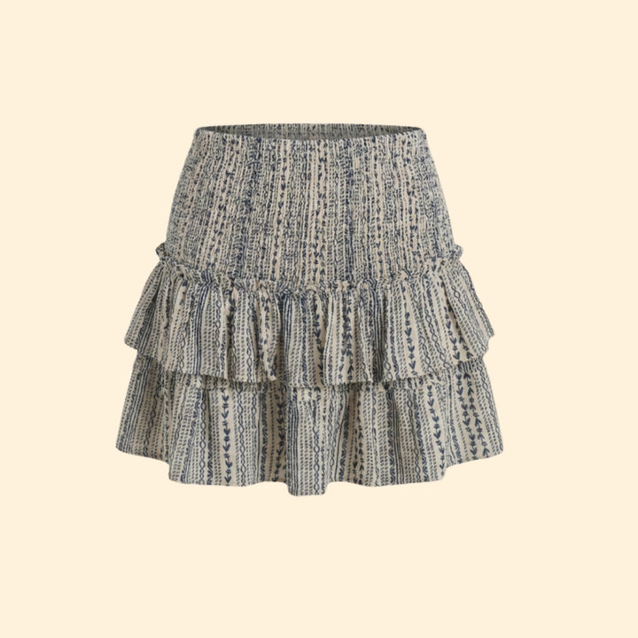 Women's Flirty Ruffled Floral Skirt