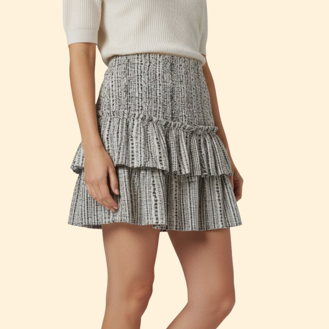Women's Flirty Ruffled Floral Skirt