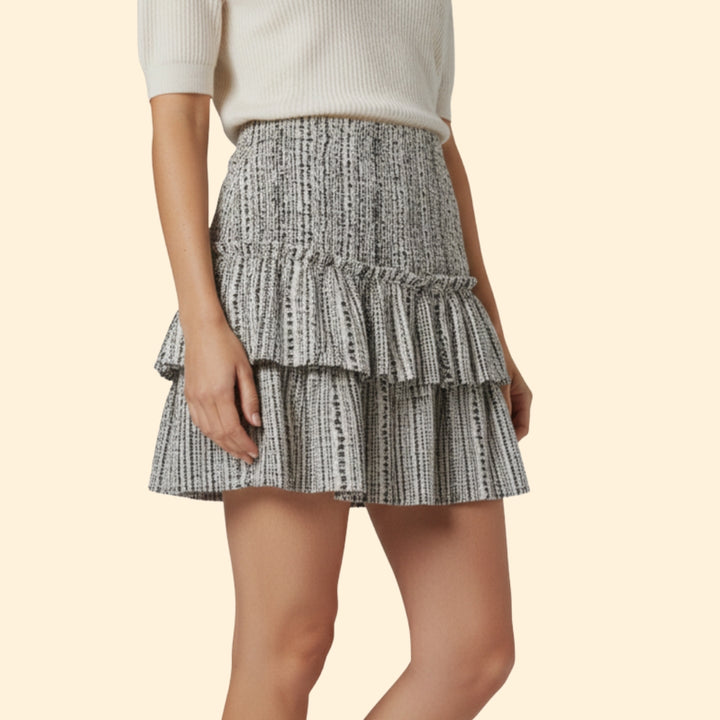 Women's Flirty Ruffled Floral Skirt
