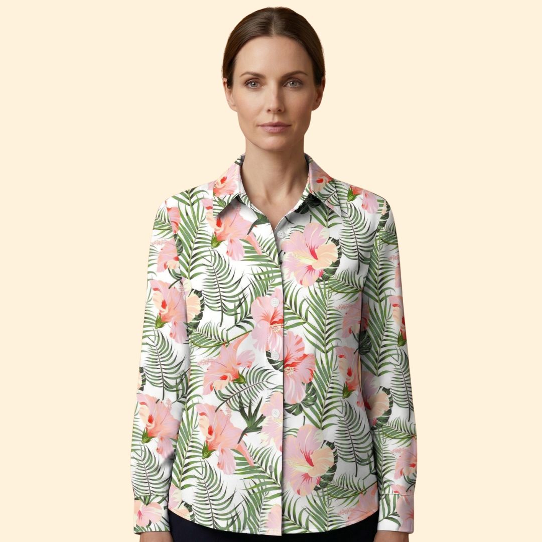 Women's Floral Button-Down Shirt