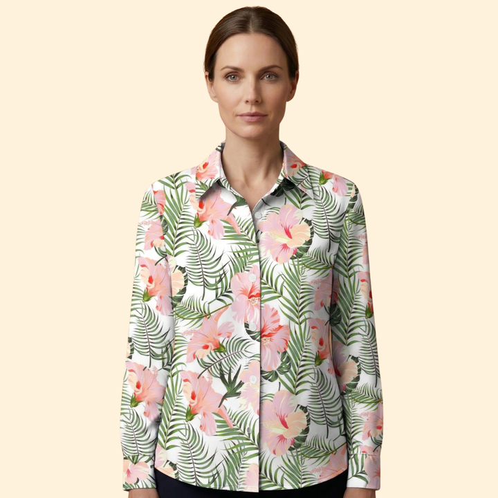 Women's Floral Button-Down Shirt