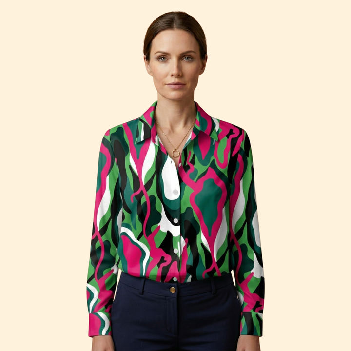 Women's Floral Button-Down Shirt