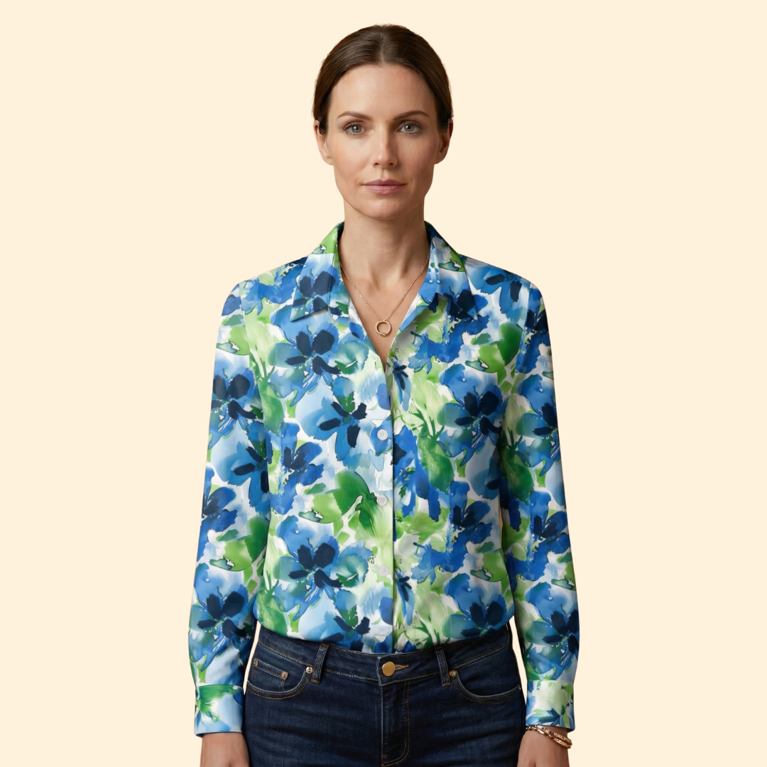 Women's Floral Button-Down Shirt