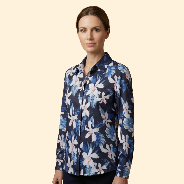Women's Floral Button-Down Shirt