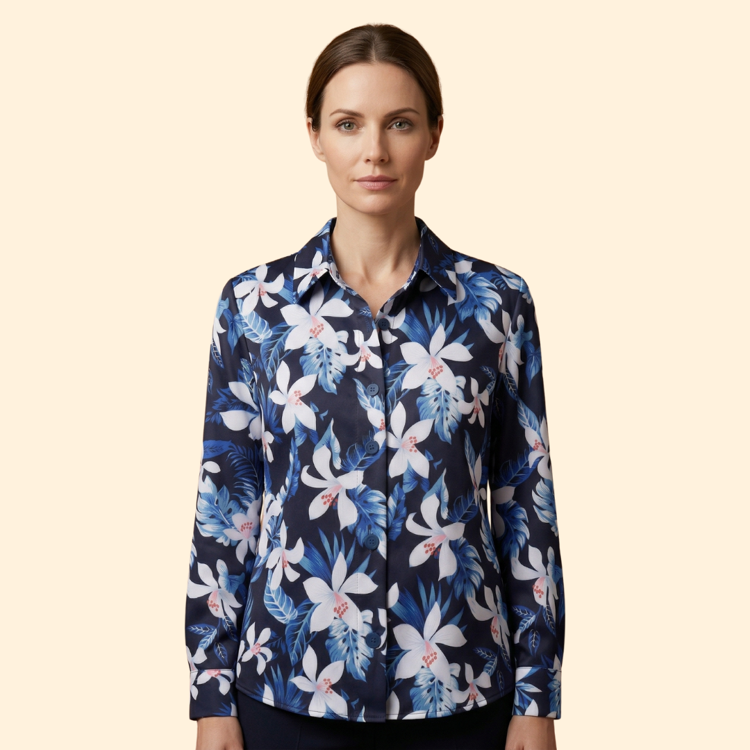 Women's Floral Button-Down Shirt