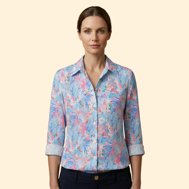 Women's Floral Button-Down Shirt