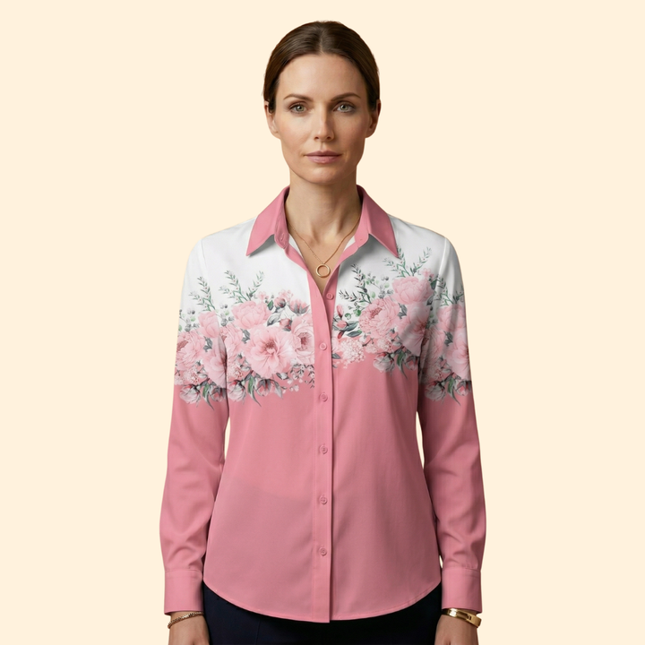 Women's Floral Button-Down Shirt