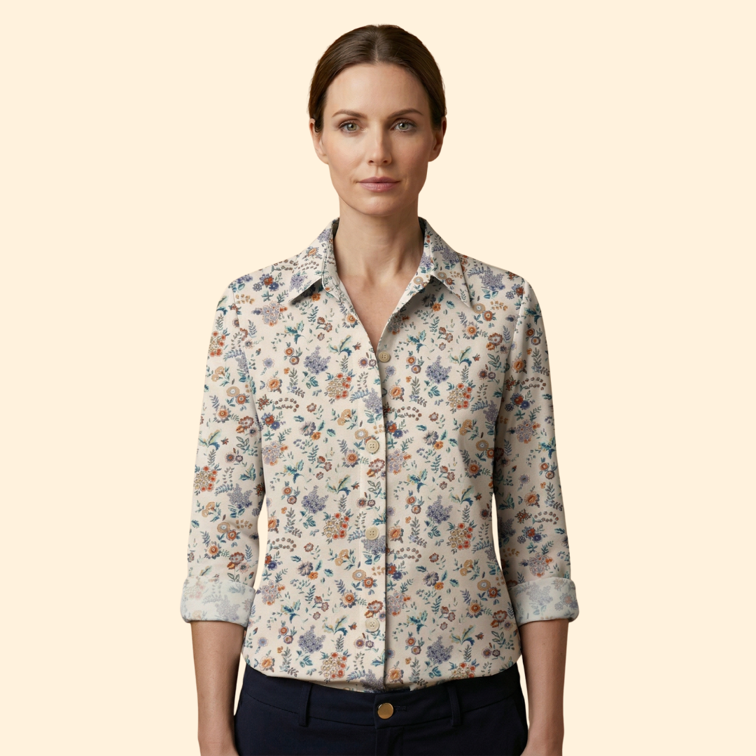 Women's Floral Button-Down Shirt