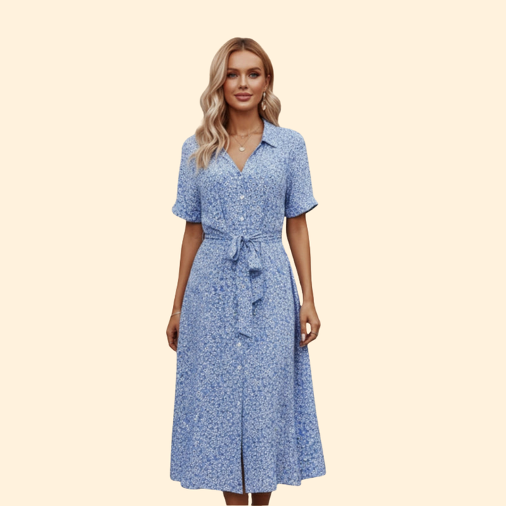 Women's Floral Button-Up Dress