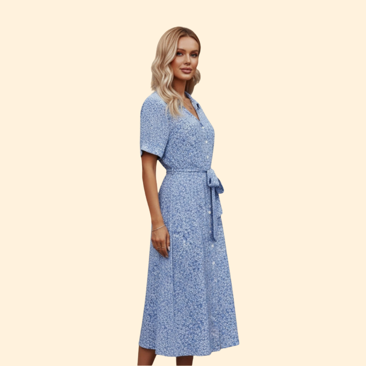 Women's Floral Button-Up Dress