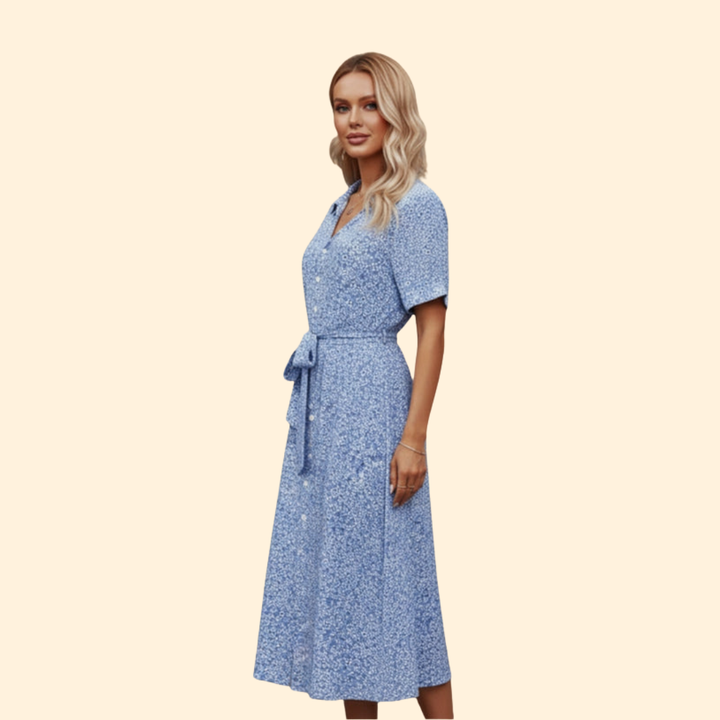 Women's Floral Button-Up Dress