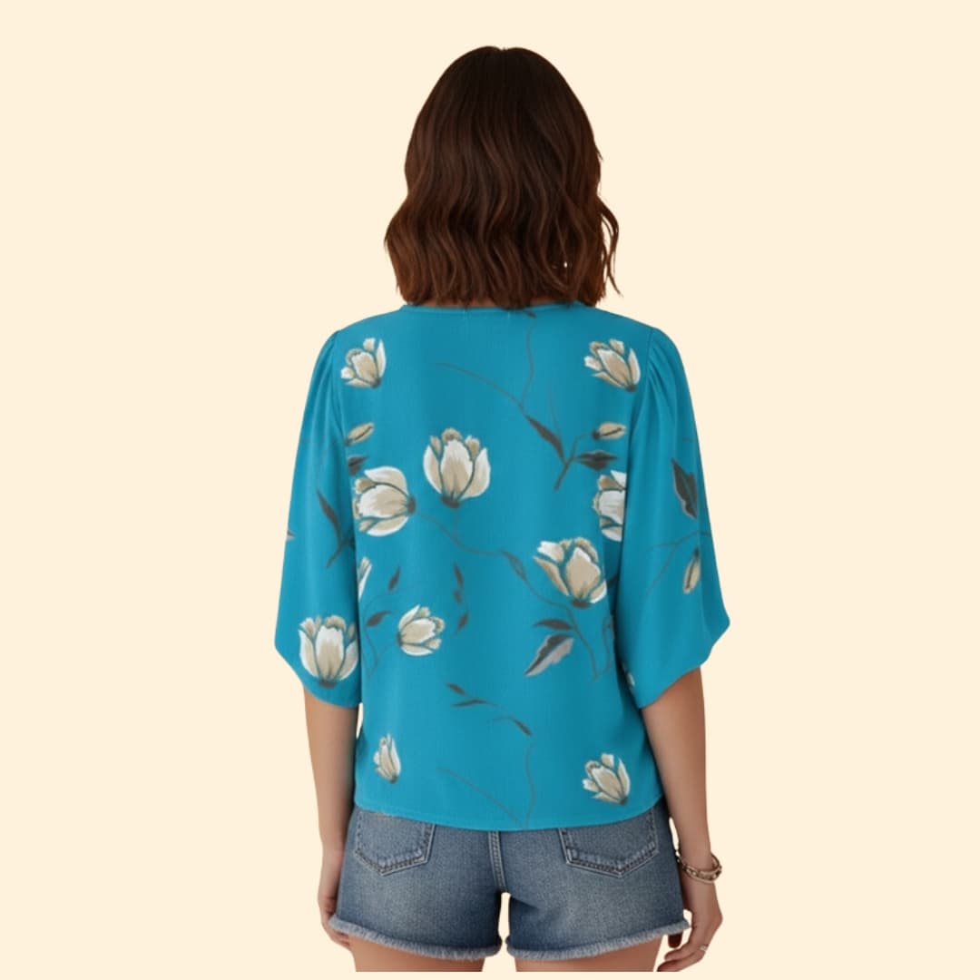 Women's Floral Button-Up Shirt
