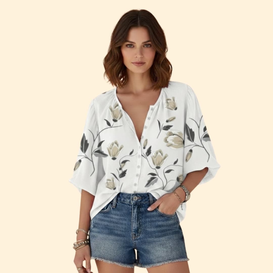 Women's Floral Button-Up Shirt