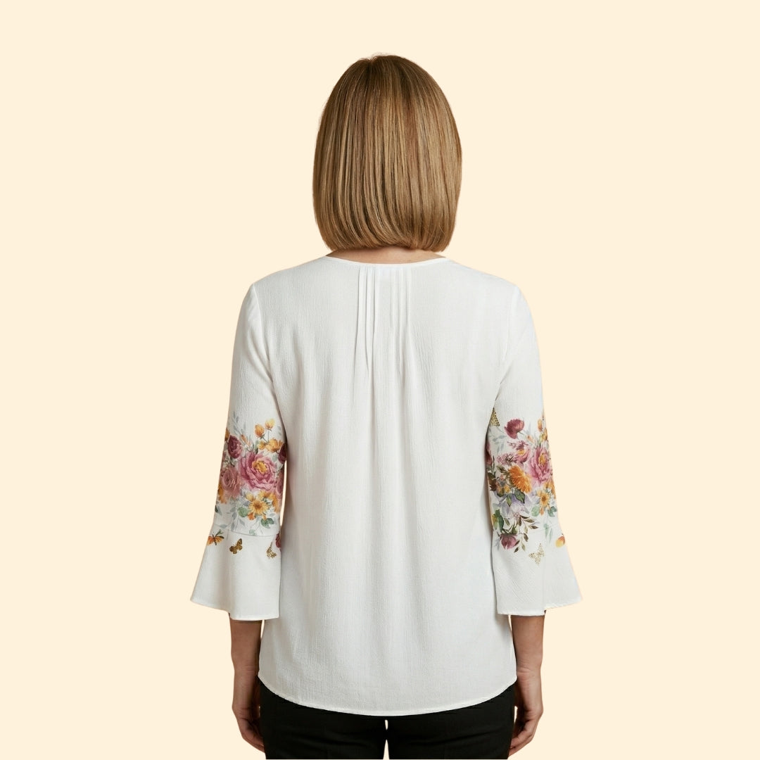 Women's Floral Button Blouse