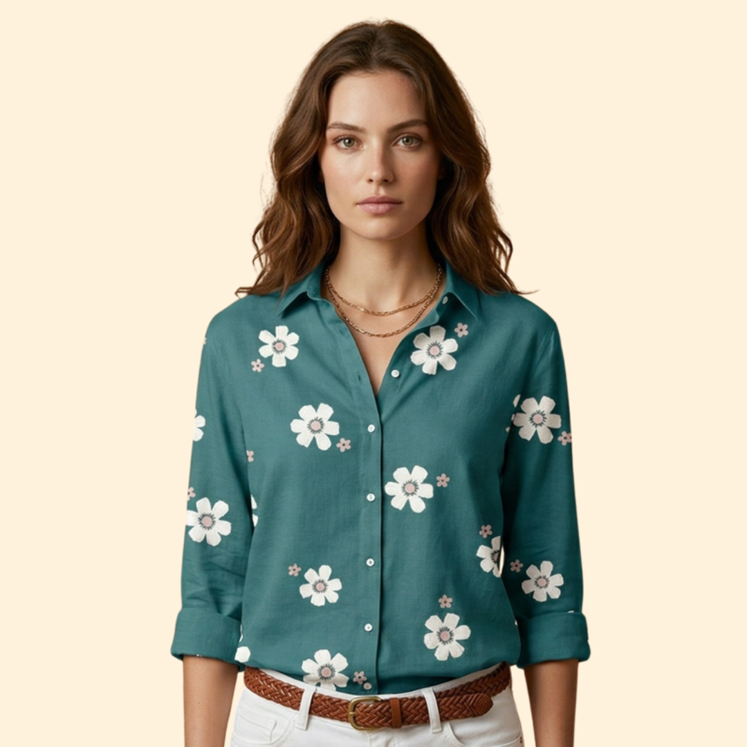Women's Floral Button Shirt