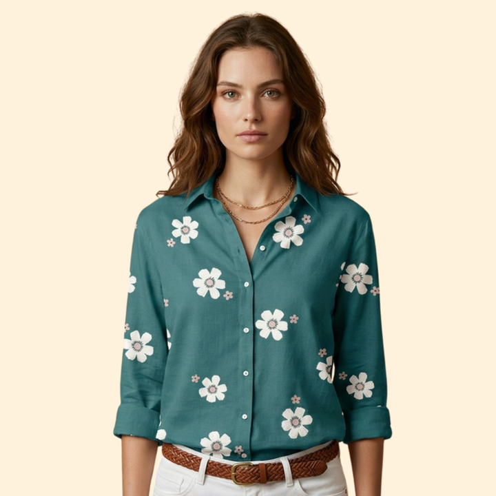 Women's Floral Button Shirt
