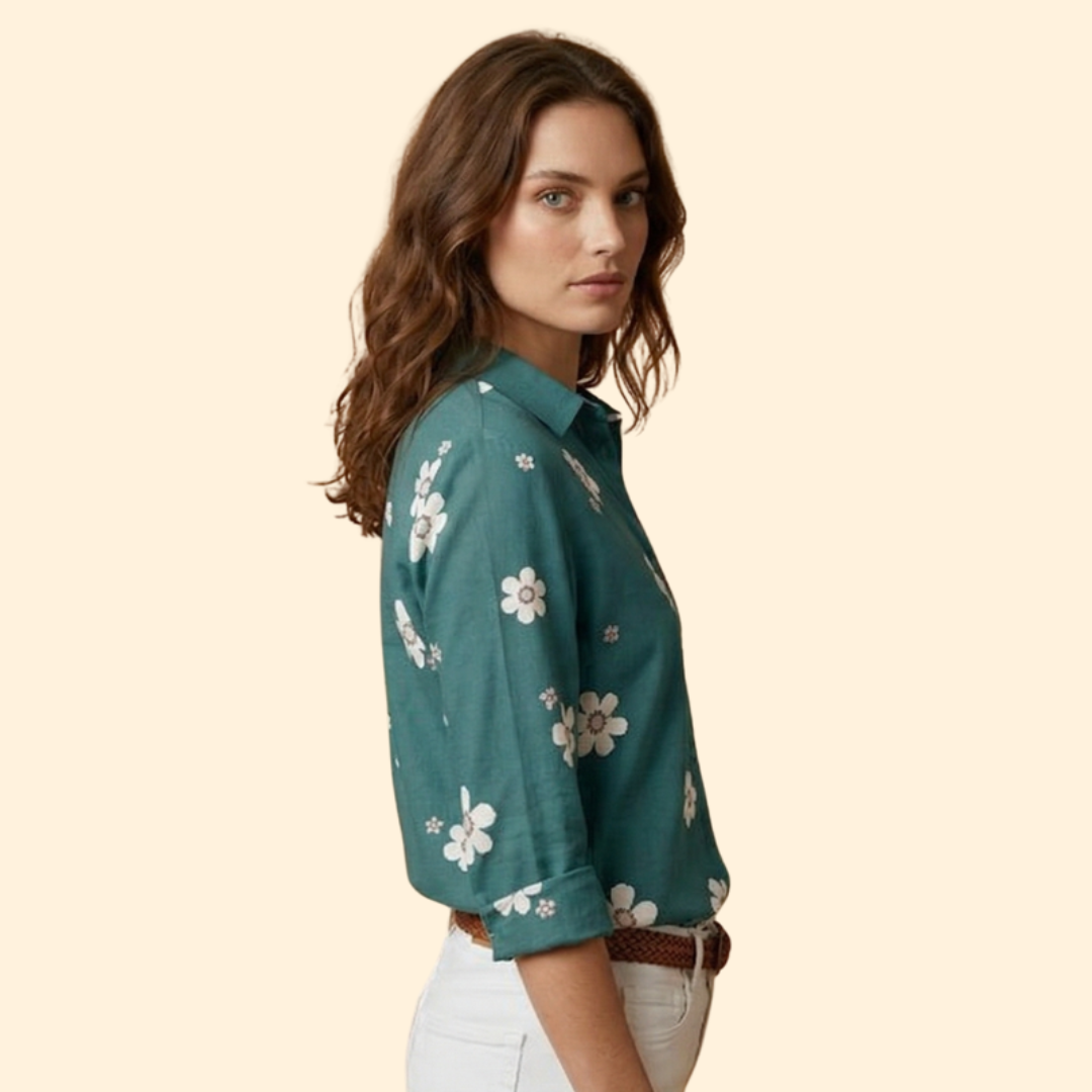Women's Floral Button Shirt