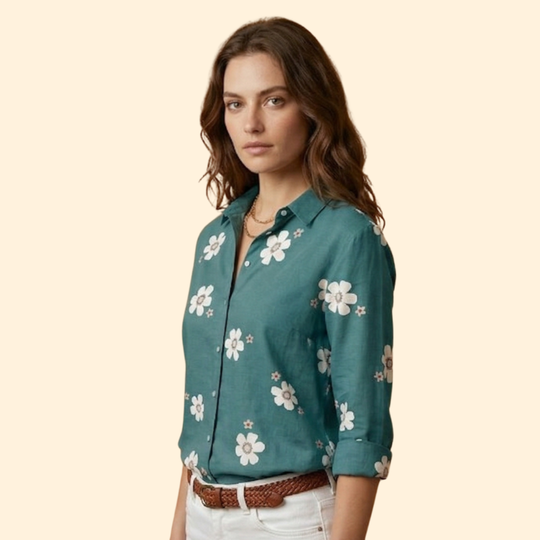 Women's Floral Button Shirt