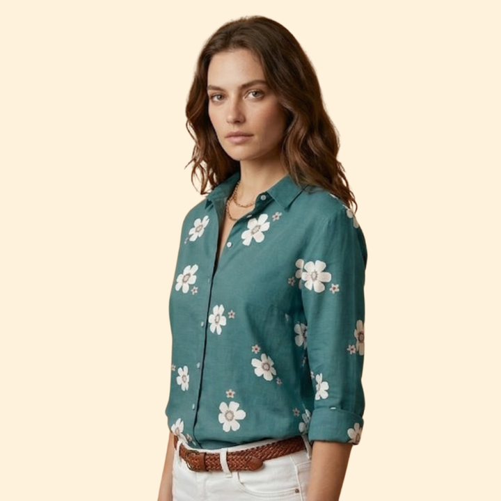 Women's Floral Button Shirt