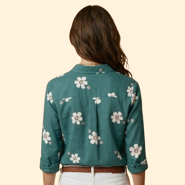 Women's Floral Button Shirt