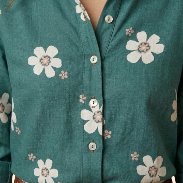 Women's Floral Button Shirt