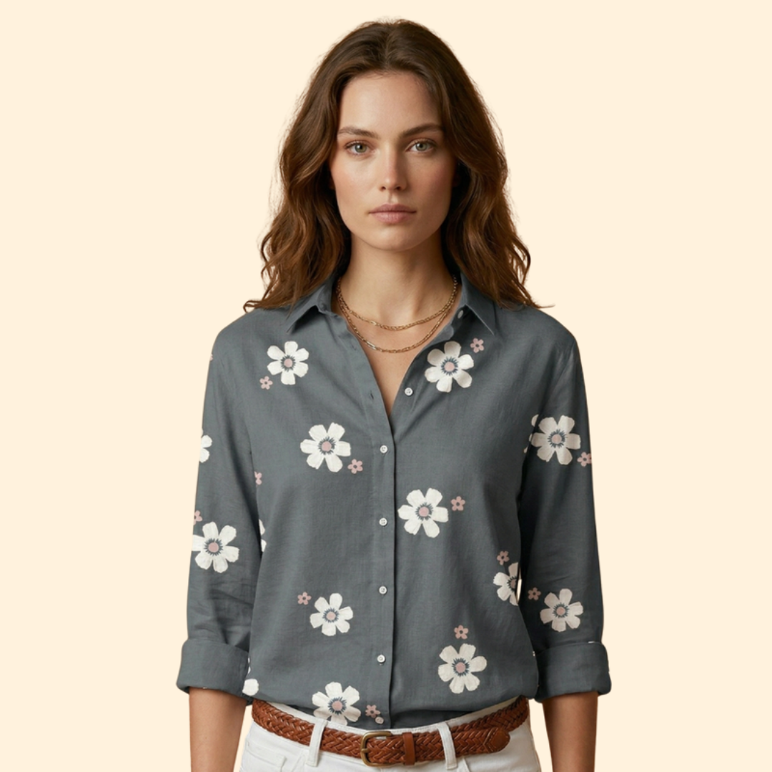 Women's Floral Button Shirt