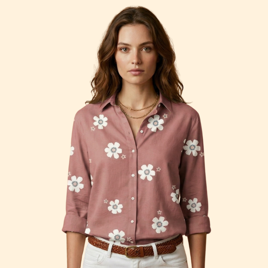 Women's Floral Button Shirt