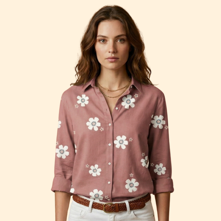 Women's Floral Button Shirt
