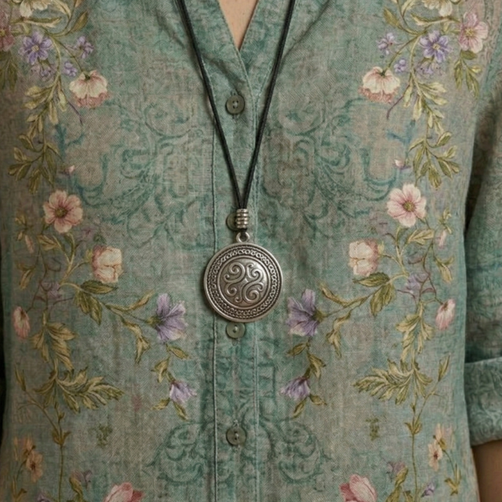 Women's Floral Button Top