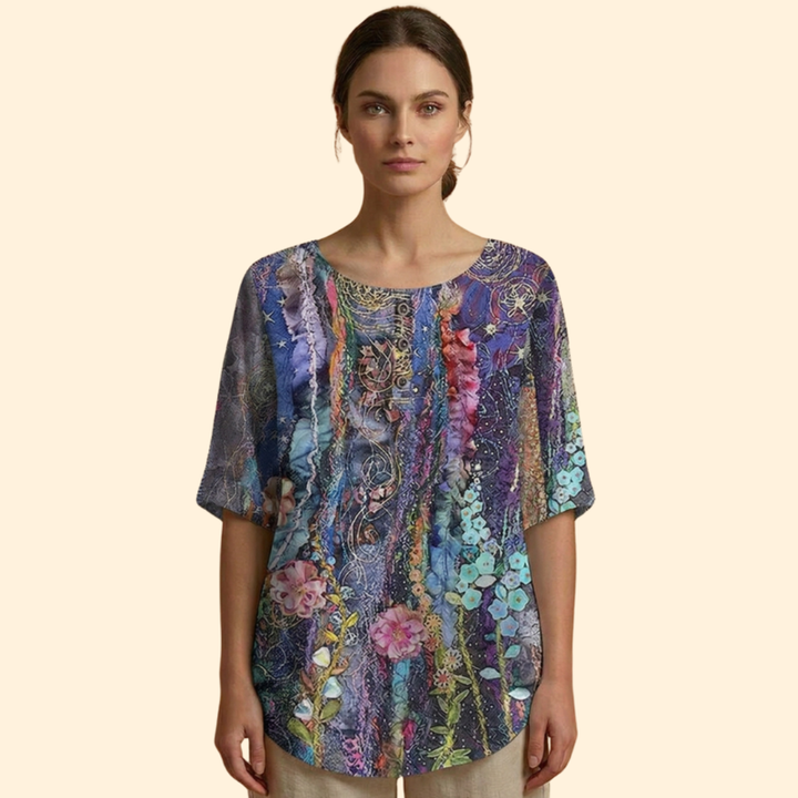 Women's Floral Button Top