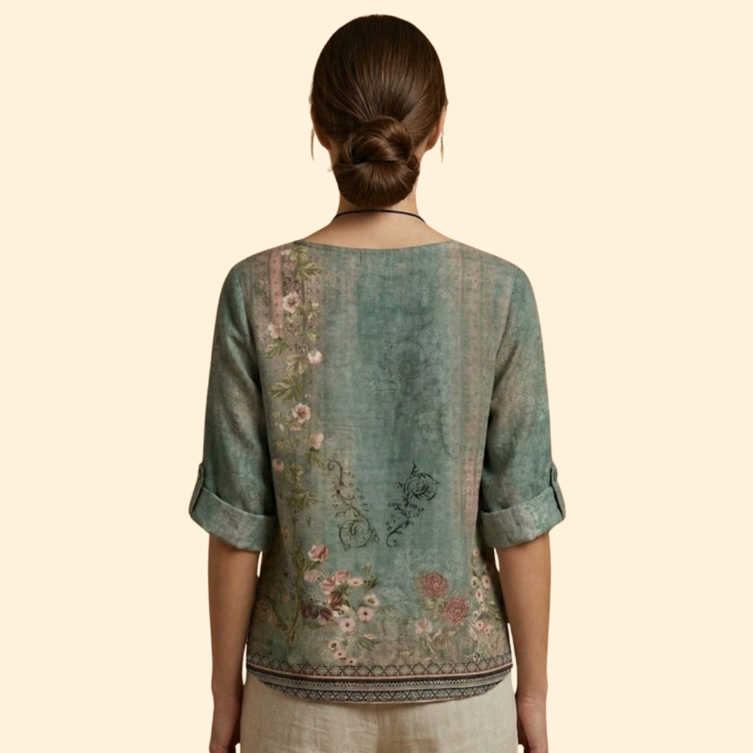 Women's Floral Button Top
