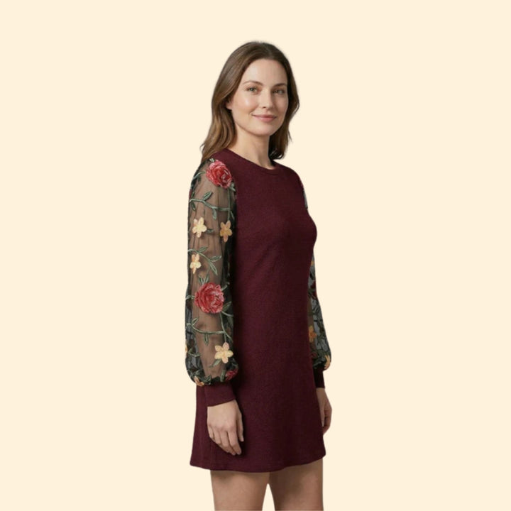 Women's Floral Embroidered Dress