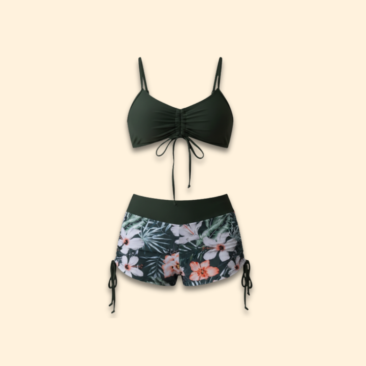 Women's Floral High-Waist Bikini