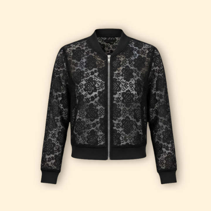 Women’s Floral Lace Bomber Jacket