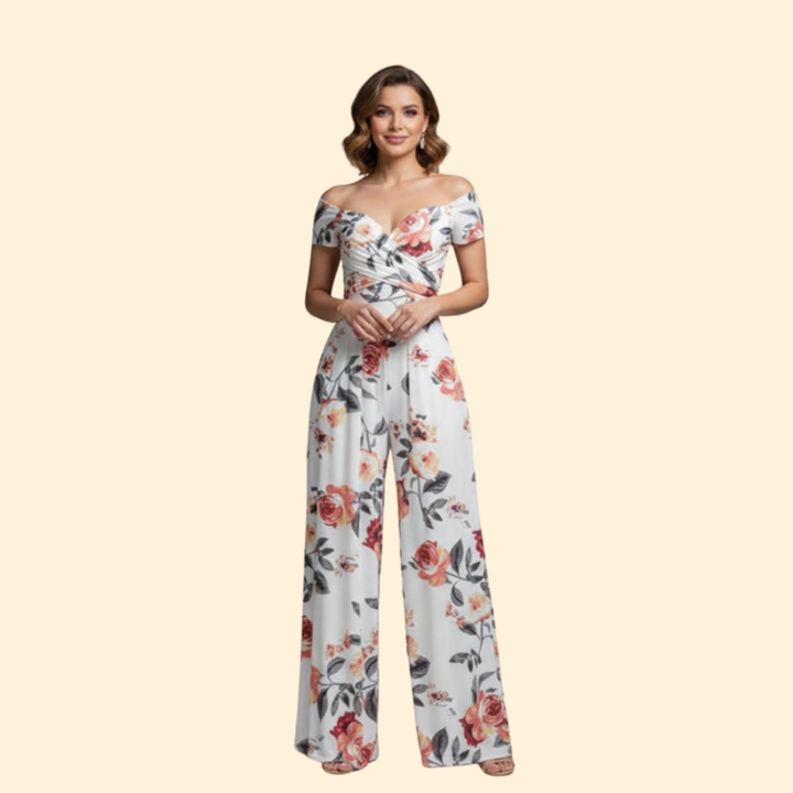 Women's Floral Off-Shoulder Jumpsuit