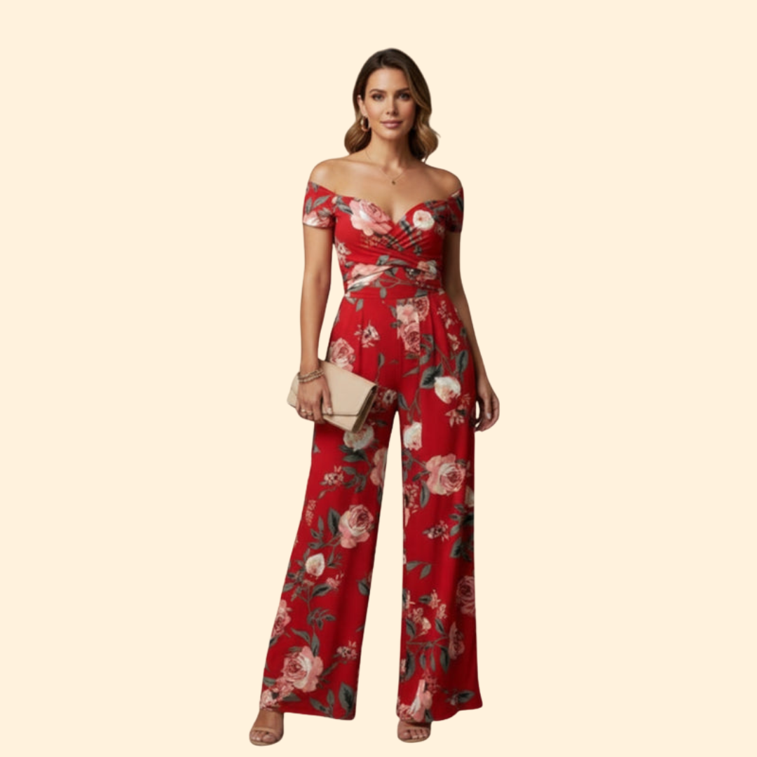 Women's Floral Off-Shoulder Jumpsuit