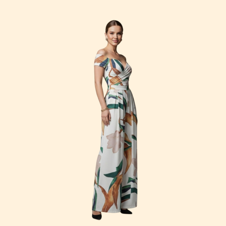 Women's Floral Off-Shoulder Jumpsuit