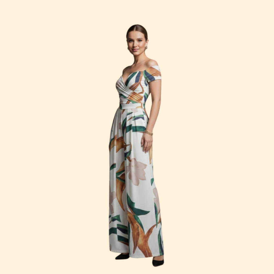 Women's Floral Off-Shoulder Jumpsuit