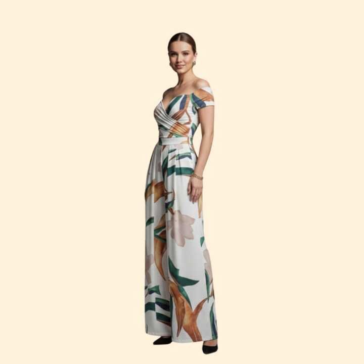 Women's Floral Off-Shoulder Jumpsuit