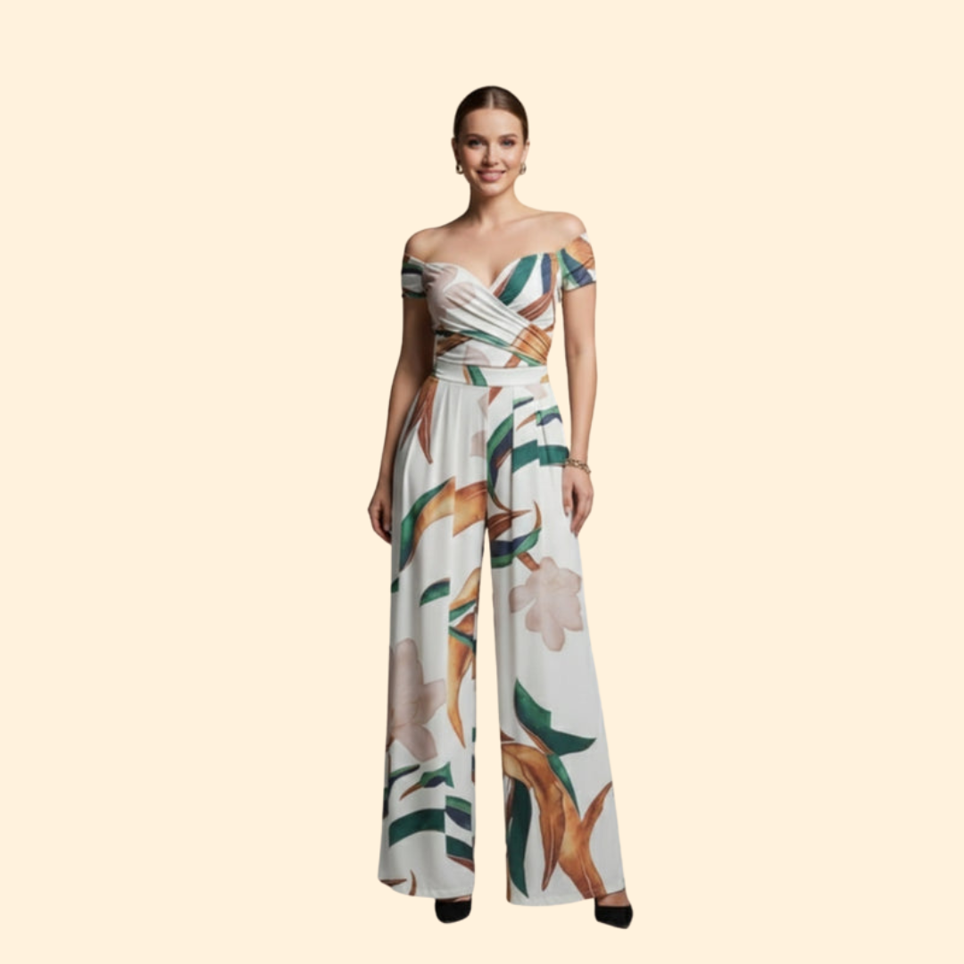Women's Floral Off-Shoulder Jumpsuit