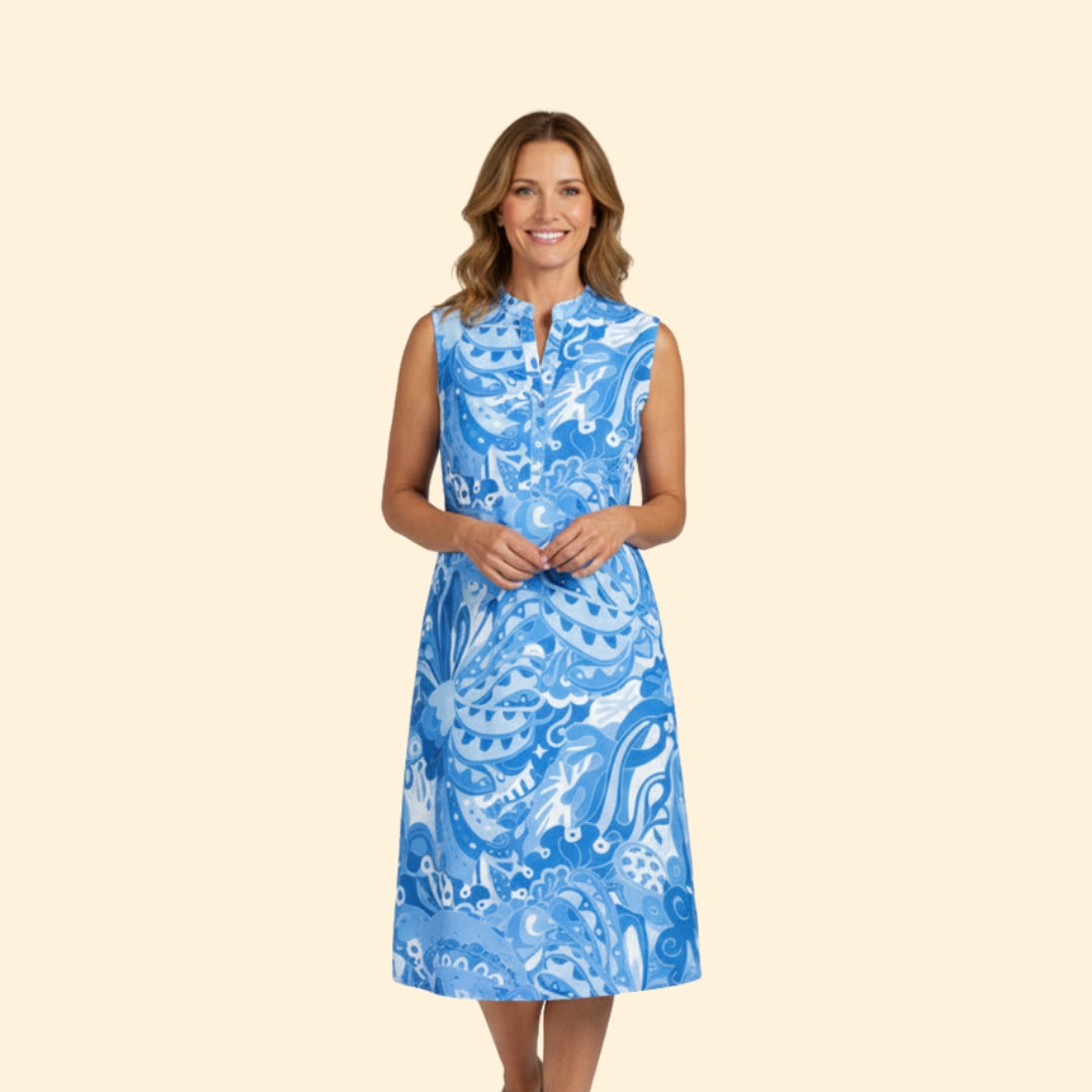Women's Floral Pattern Shirt Dress