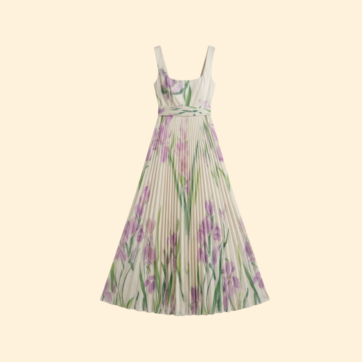 Women's Floral Pleated Dress