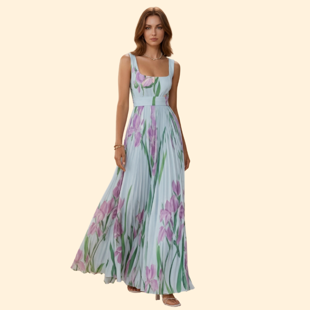 Women's Floral Pleated Dress