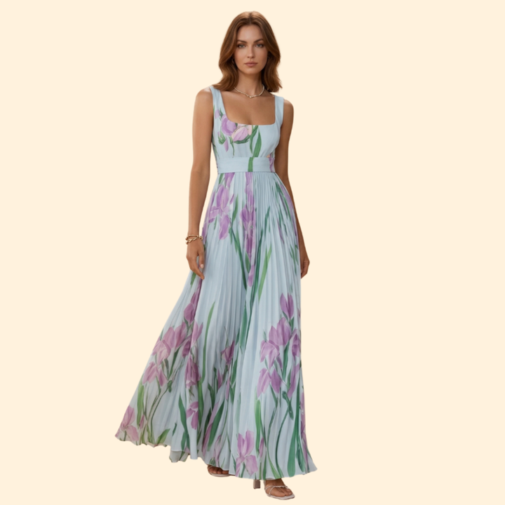 Women's Floral Pleated Dress