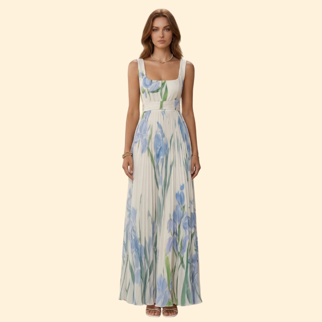 Women's Floral Pleated Dress